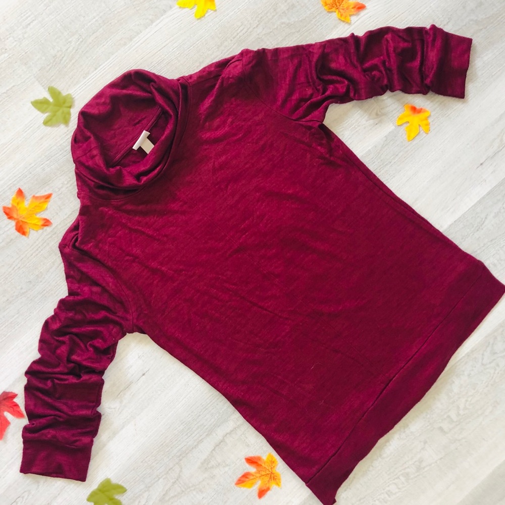 A New Day Maroon Cowl/Turtle Neck Sweater
